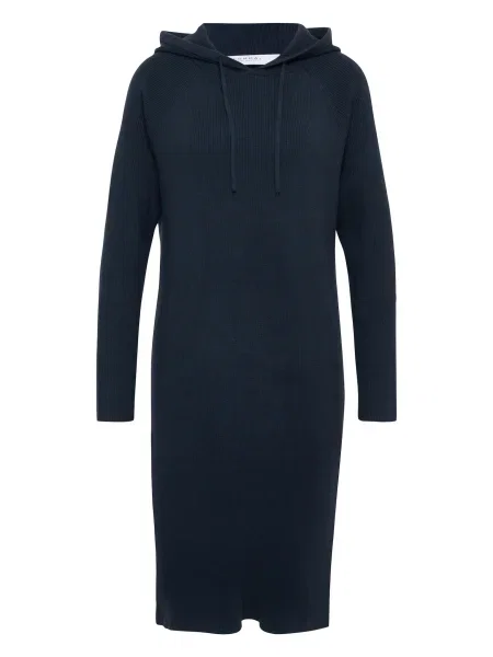 COMMA Pletena obleka temno modra