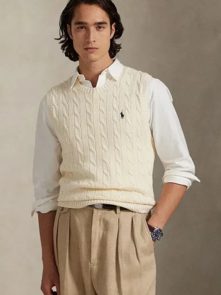 Polo Ralph Lauren Ujjatlan pulóverek krém bézs