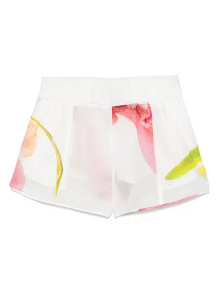 Pantaloni scurți Genny cu model floral cu imagine alb