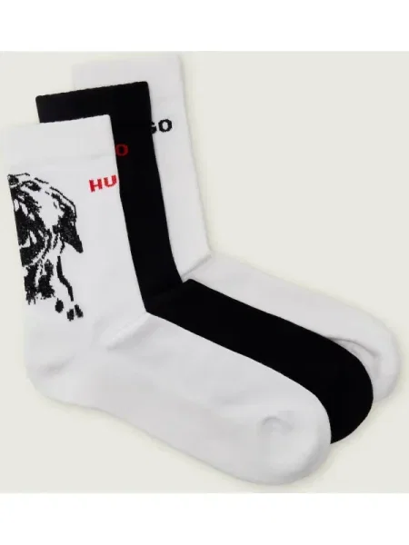 Șosete Hugo Boss Qs Angry Dog Socks White alb