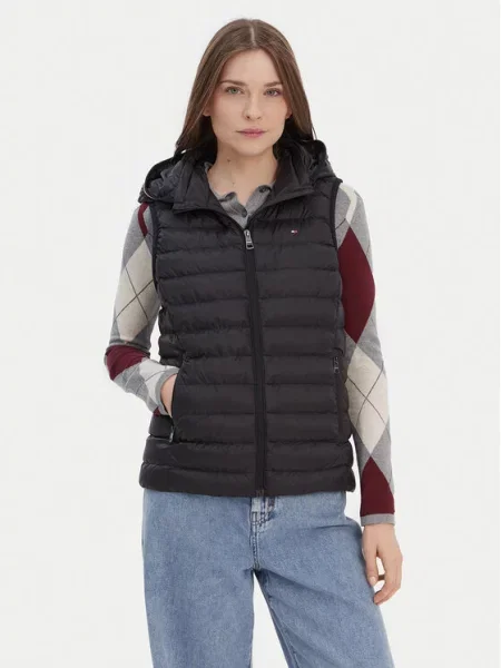 Tommy Hilfiger Brezrokavnik Global Stripe črna