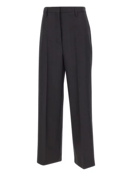 Pantaloni Herskind de lână cu dungi negru