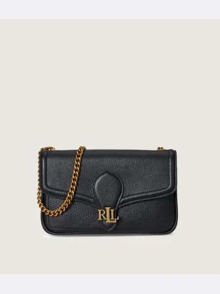Geantă Lauren Ralph Lauren din piele negru