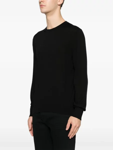Cămașă Tom Ford cu decolteu rotund negru