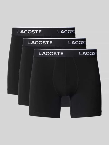 Obcisłe bokserki z mieszanki bawełny w zestawie 3 szt. Lacoste czarne
