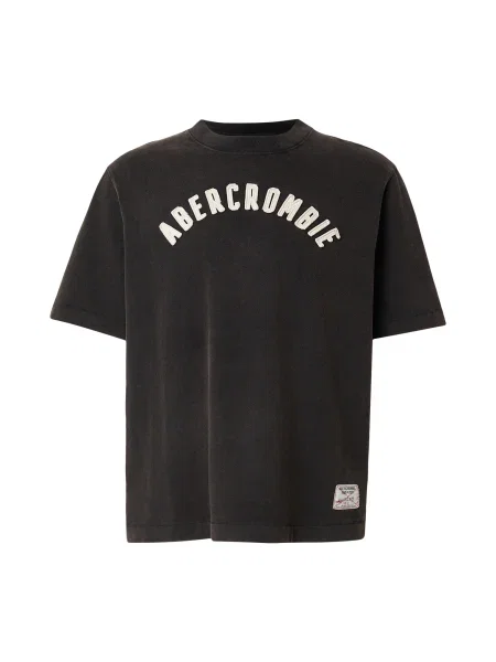 Abercrombie & Fitch Majica črna / volneno bela