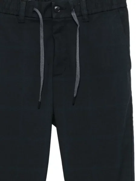 Pantaloni Boss în carouri cu cordon albastru