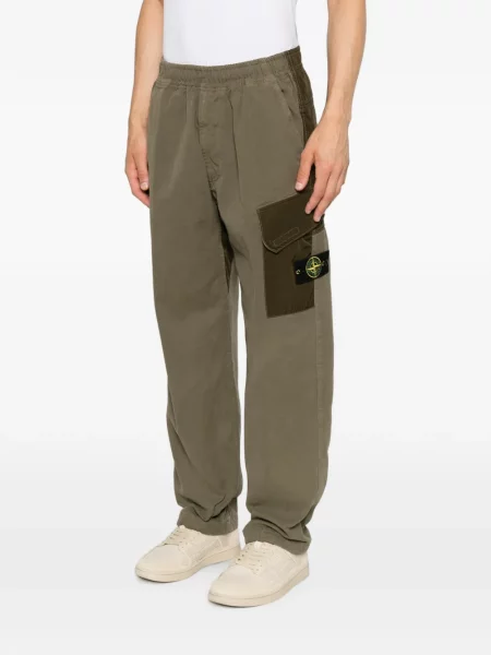 Pantaloni cargo Stone Island cu strasuri verde