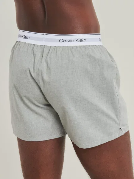 Calvin Klein Underwear Bokserice siva / crna bijela