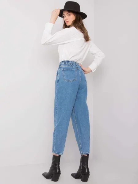 Pantaloni Fashionhunters albastru