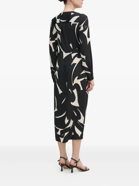 Rochie Dkny cu imagine cu imprimeu abstract de costum negru
