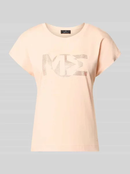 T-shirt w kroju regular fit z ozdobnymi kamieniami Monari