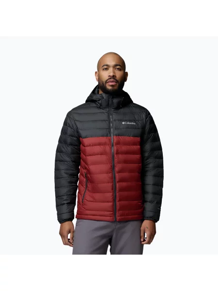 Geacă pentru bărbați Columbia Powder Lite II Hooded red oxide/shark roșu