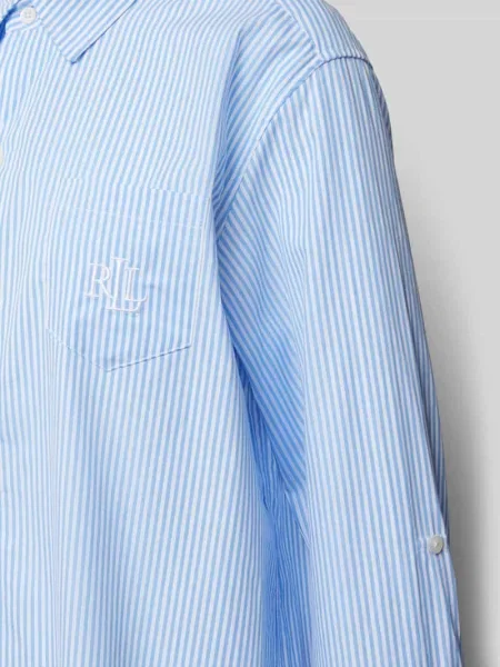 Koszula nocna z brustaszą Lauren Ralph Lauren niebieska