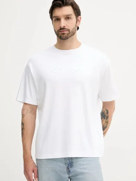 Calvin Klein t-shirt z aplikacją biały