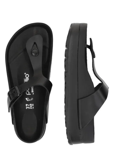 Bőr szandál Birkenstock fekete