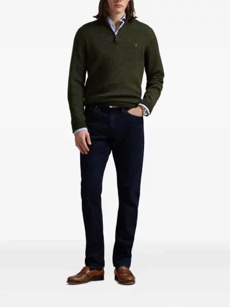 Μικρός κασκέτο Polo Ralph Lauren με χαμηλή μέση υφαίνω διαγωνίως πράσινο