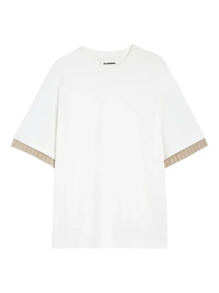 Tricou Jil Sander cu dungi alb