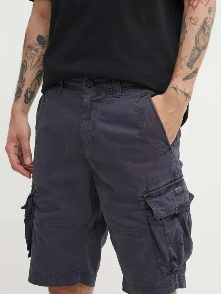 Pantaloni Superdry albastru