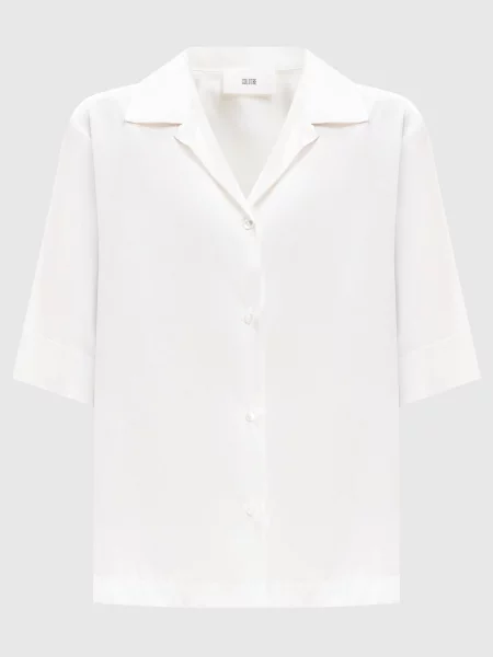 Блуза із шовку Solotre біла
