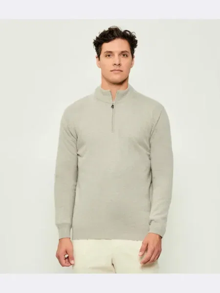 Oscar Jacobson Pulover Patton cu adaos de lână și cașmir gri