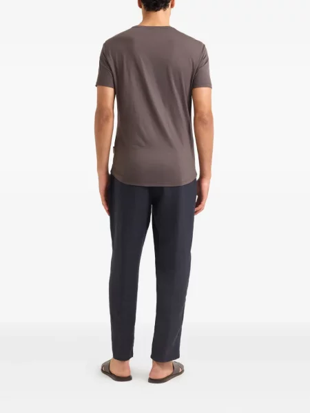 Tricou Orlebar Brown din lână merinos maro