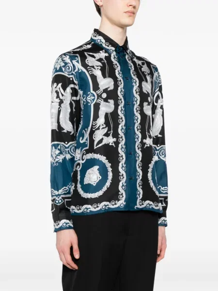 Cămașă Versace cu imagine negru