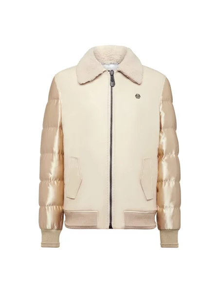 Kurtka puchowa Philipp Plein beżowa