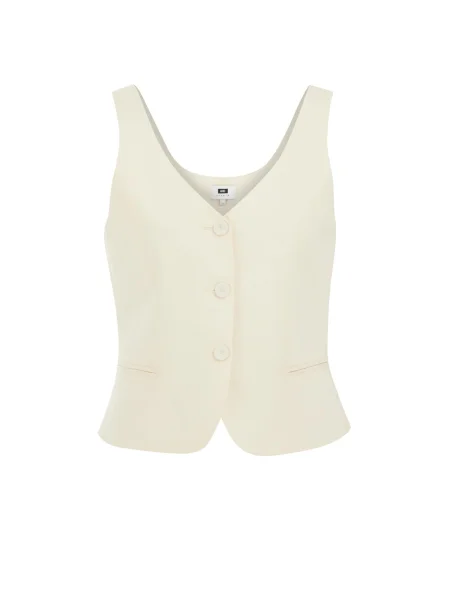 WE Fashion Vestă natural alb