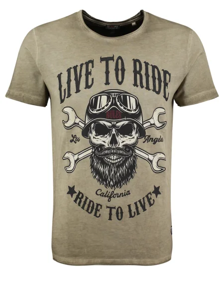 Key Largo Tricou KLMECHANIC kaki negru