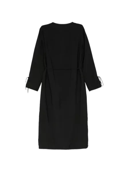 Rochie tip cămașă James Perse cu legături negru