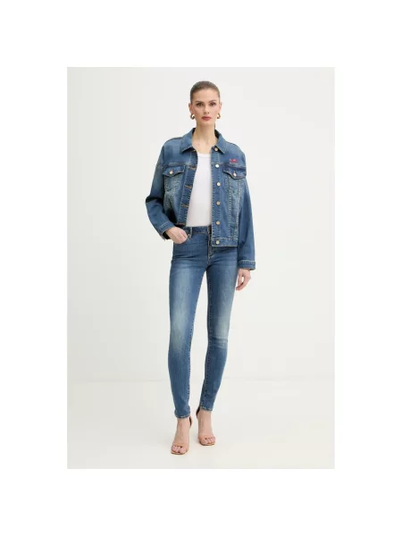 Skinny jeansy skinny Armani Exchange niebieskie