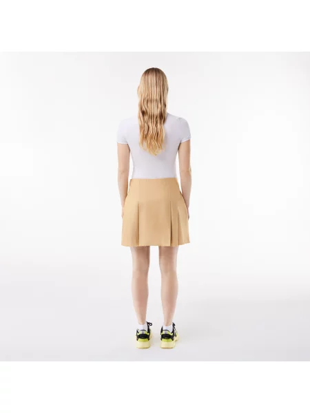 Lacoste Spódnica Plisowana Lacoste beżowa