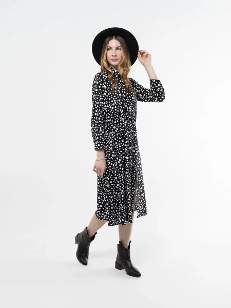 LAWA Сукня міді Білий/чорний біла