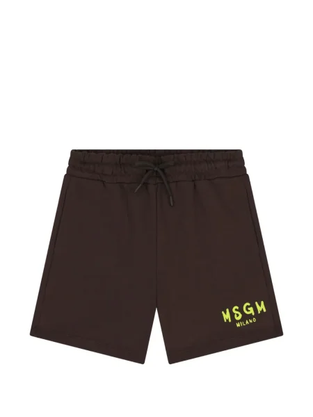 Szorty dziecięce Msgm brązowe