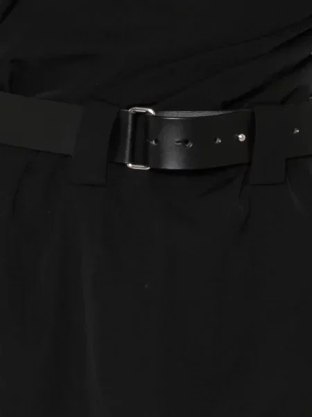 Cu centură rochie Junya Watanabe de lână negru