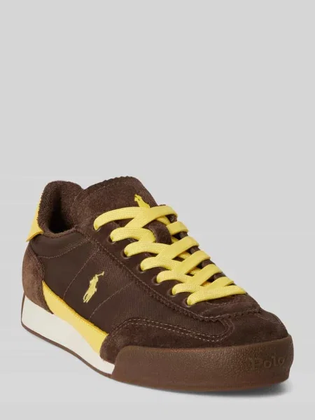 Sneakersy z naturalnej skóry bydlęcej model HESTER' Polo Ralph Lauren brązowe