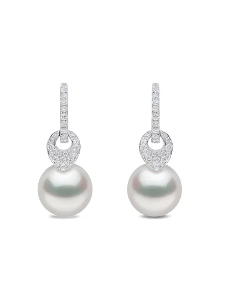 Aur alb diamant cercei Yoko London alb