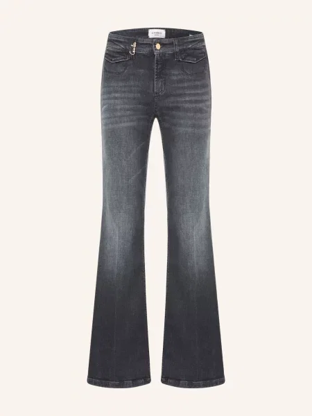 Cambio Jeansy Flared Fabienne schwarz