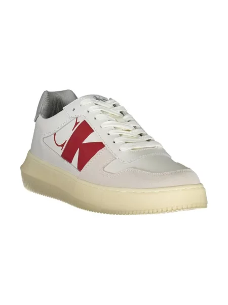 Trampki Calvin Klein skórzane eleganckie białe