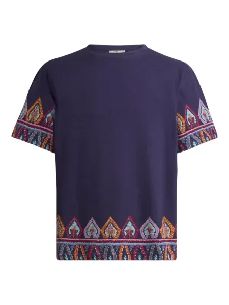 Tricou Etro cu imagine cu imprimeu geometric albastru