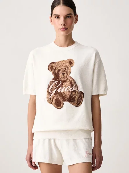 Guess Tricou Crem bej