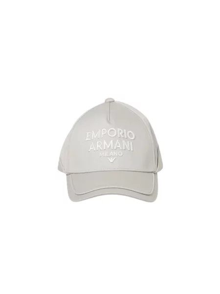 Czapka z daszkiem Emporio Armani z logo beżowa