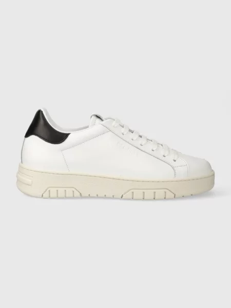 Кожени маратонки Off Play FIRENZE FIRENZE 1 WHITE BLACK бяло