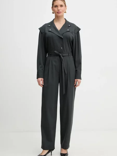 BOSS Orange salopeta C Darima cu decolteu in v gri