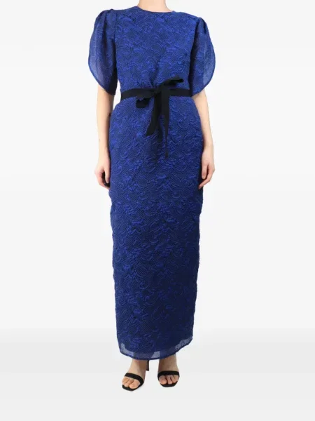 Cu centură rochie Erdem albastru