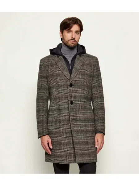 KARL LAGERFELD Palton de lână gri