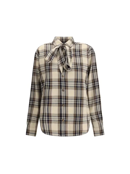 Wielobarwność koszula Saint Laurent z kokardką