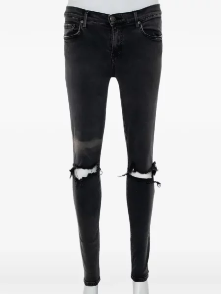 Blugi skinny Grlfrnd zdrențuiți skinny fit gri
