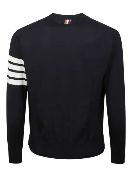 Pulover Thom Browne cu dungi cu mâneci lungi lung albastru